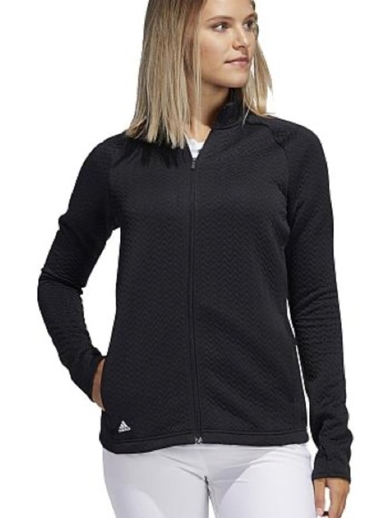 adidas Jackets & Blazers - Adidas Women’s Black Full-Zip Quilted Jacket textured golf new medium M light